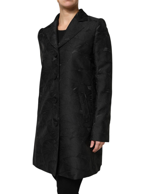 Dolce & Gabbana Black Single Breasted Trench Coat Jacket - ClickThatClicks 