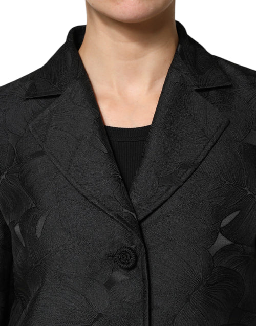 Dolce & Gabbana Black Single Breasted Trench Coat Jacket - ClickThatClicks 