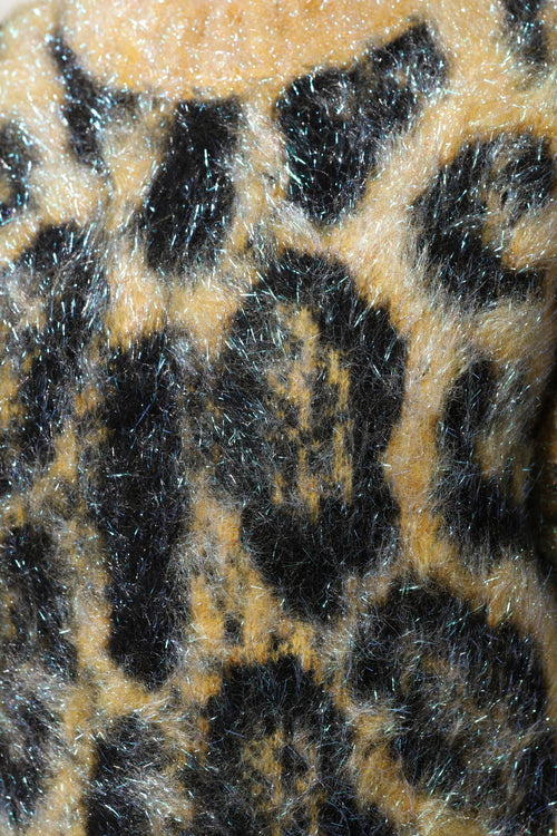 Dolce & Gabbana Multicolor Leopard Mohair Crew Neck Sweater - ClickThatClicks 