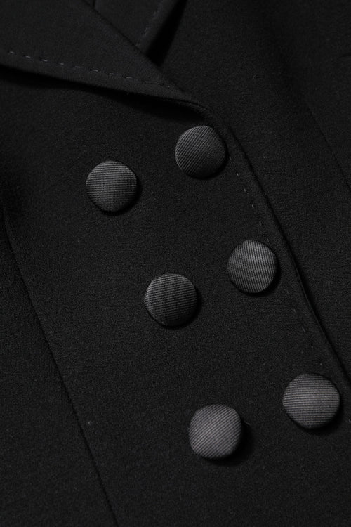 Dolce & Gabbana Black Wool Double Breasted Coat Jacket - ClickThatClicks 