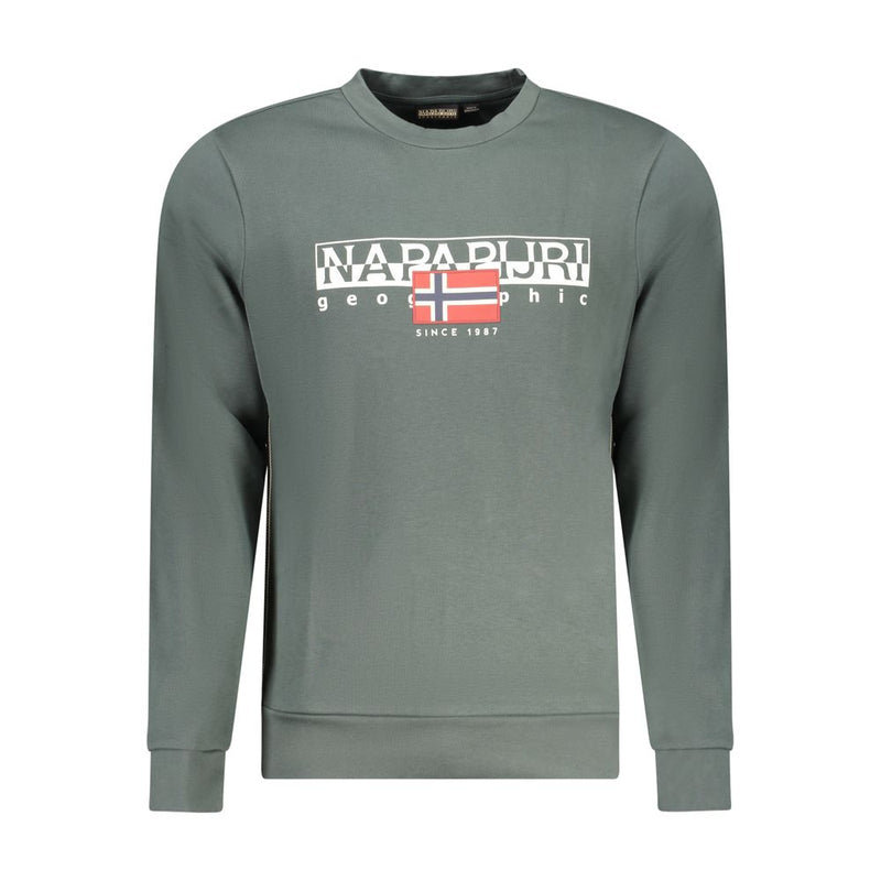 Napapijri Green Cotton Men Sweater