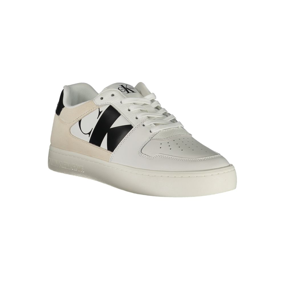Calvin Klein Bianco Polyurethane Men Sneaker - ClickThatClicks 