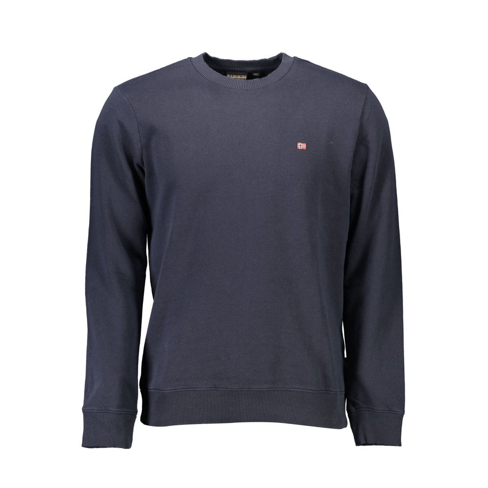 Napapijri Blue Cotton Men's Sweatshirt - ClickThatClicks 