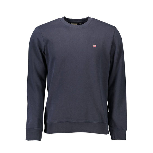 Napapijri Blue Cotton Men's Sweatshirt - ClickThatClicks 