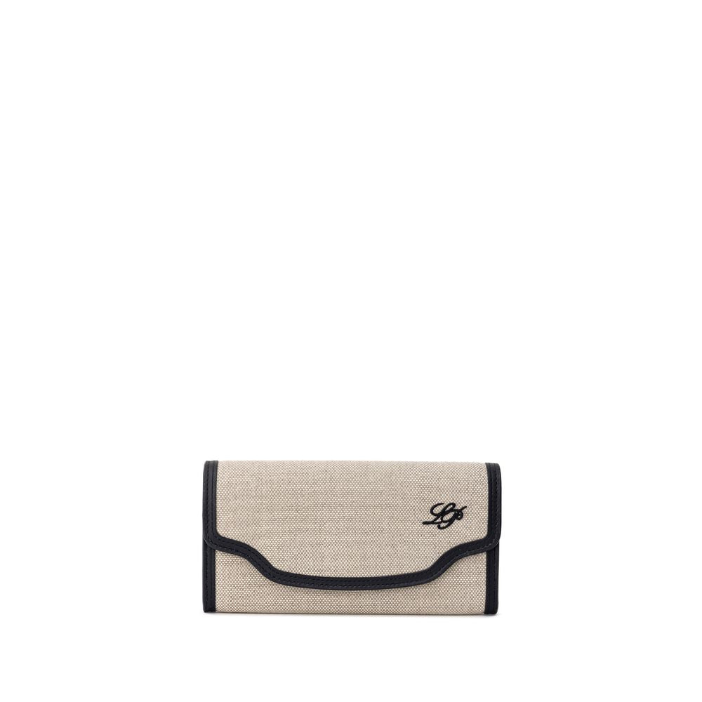 Loro Piana Beige Fabric And Leather Wallet - ClickThatClicks 