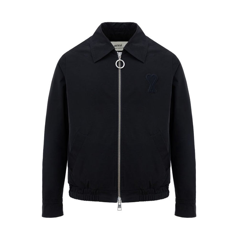 Ami Paris Black Polyester Jackets & Coat