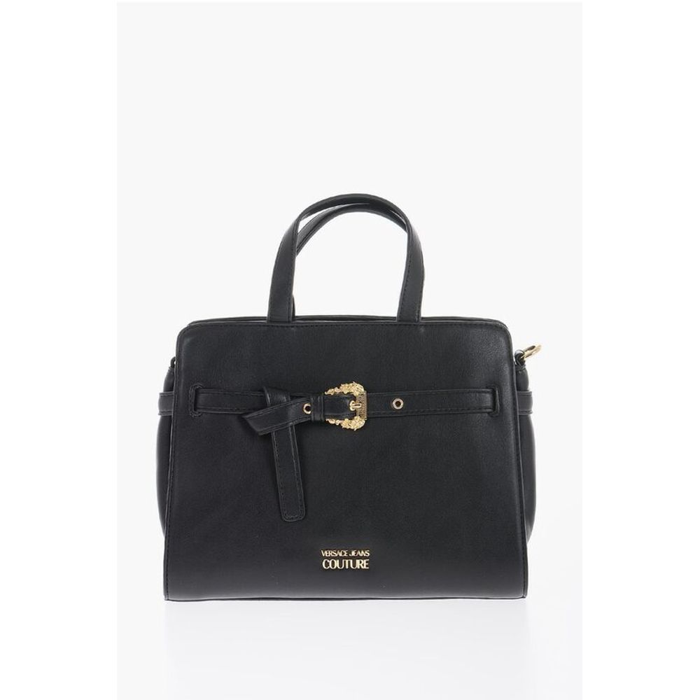 Versace JEANS COUTURE Faux Leather Handbag with Golden Buckle