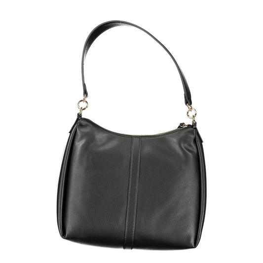 Tommy Hilfiger Black Polyester Women Shoulder Bag - ClickThatClicks 