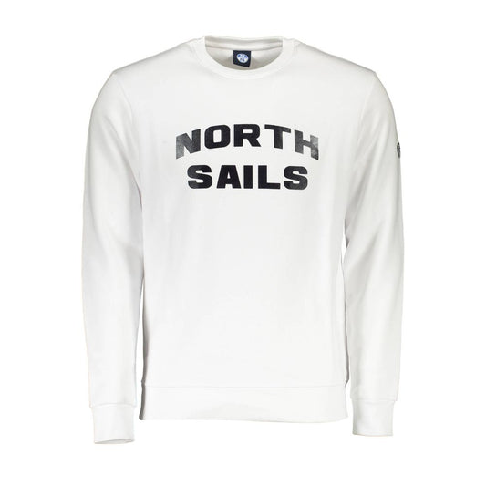 North Sails Bianco Cotton Men Sweatshirt - ClickThatClicks 
