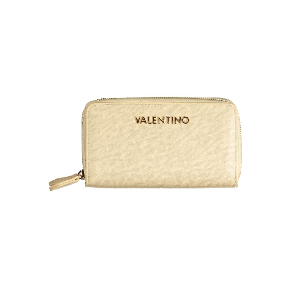 Mario Valentino Beige Polyurethane Women Wallet - ClickThatClicks 