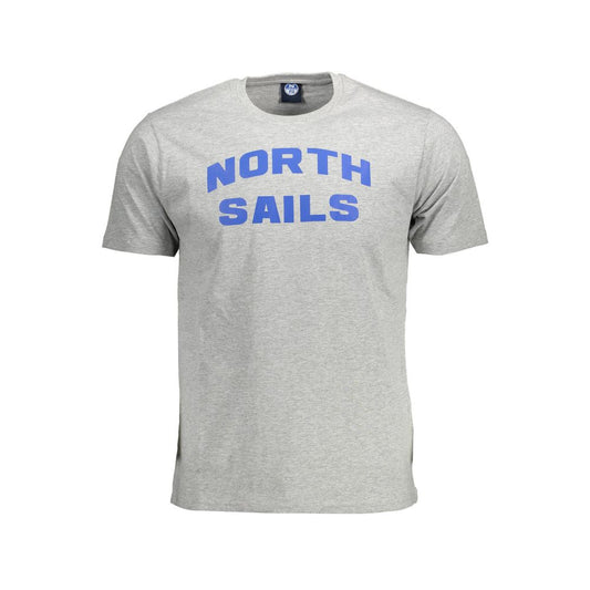 North Sails Grigio Cotton Men T-Shirt - ClickThatClicks 