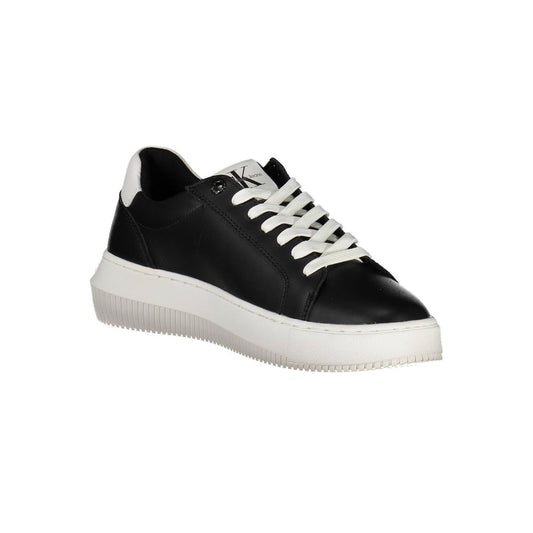 Calvin Klein Black Leather Women Sneaker - ClickThatClicks 