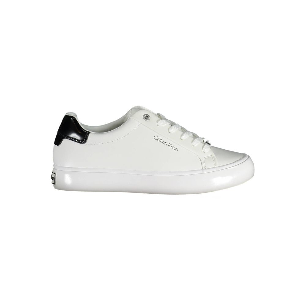 Calvin Klein Bianco Pelle Women Sneaker - ClickThatClicks 
