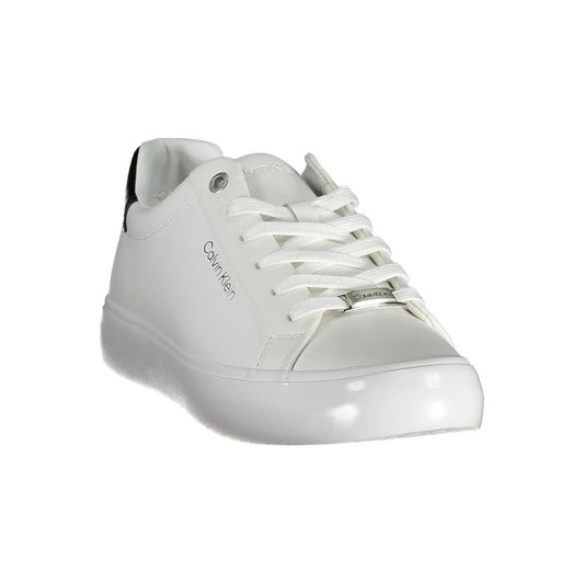 Calvin Klein Bianco Pelle Women Sneaker - ClickThatClicks 