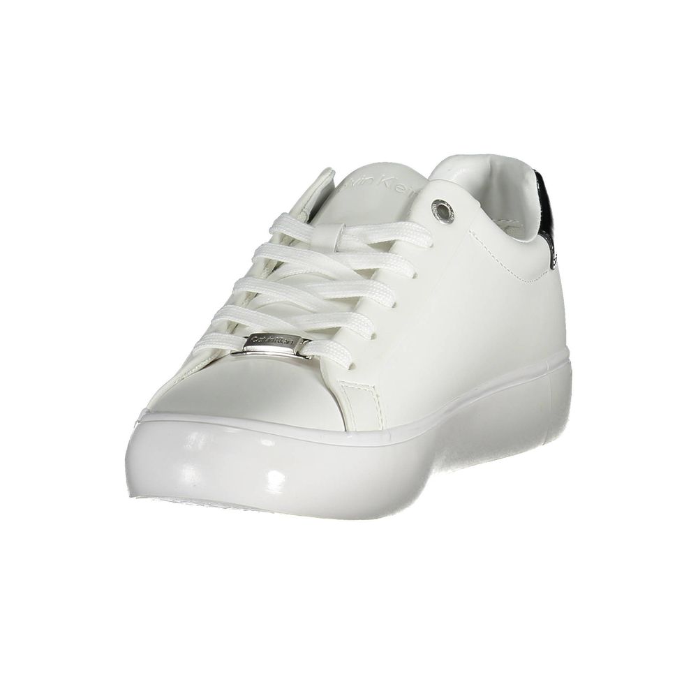 Calvin Klein Bianco Pelle Women Sneaker - ClickThatClicks 