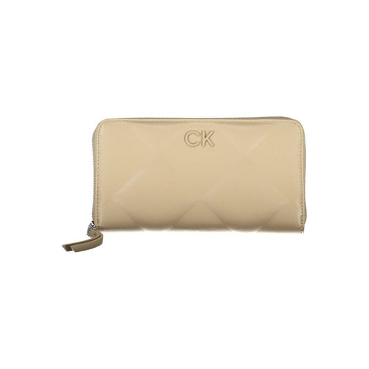 Calvin Klein Beige Polyester Women Wallet - ClickThatClicks 