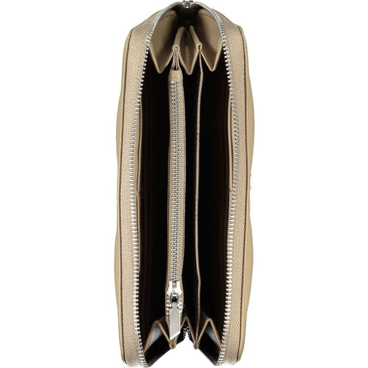 Calvin Klein Beige Polyester Women Wallet - ClickThatClicks 