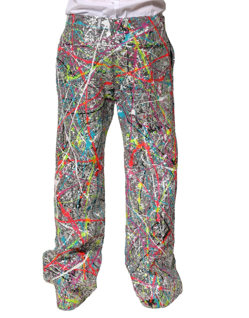 Dolce & Gabbana Multicolor Sequined Embellished Pants - ClickThatClicks 