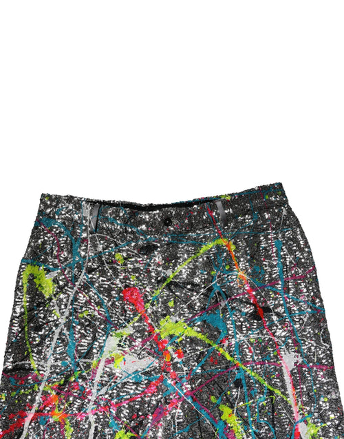 Dolce & Gabbana Multicolor Sequined Embellished Pants - ClickThatClicks 
