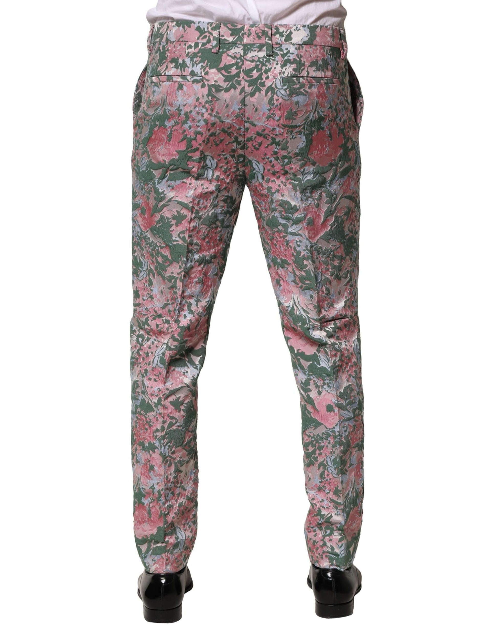 Dolce & Gabbana Multicolor Floral Jacquard Pants - ClickThatClicks 