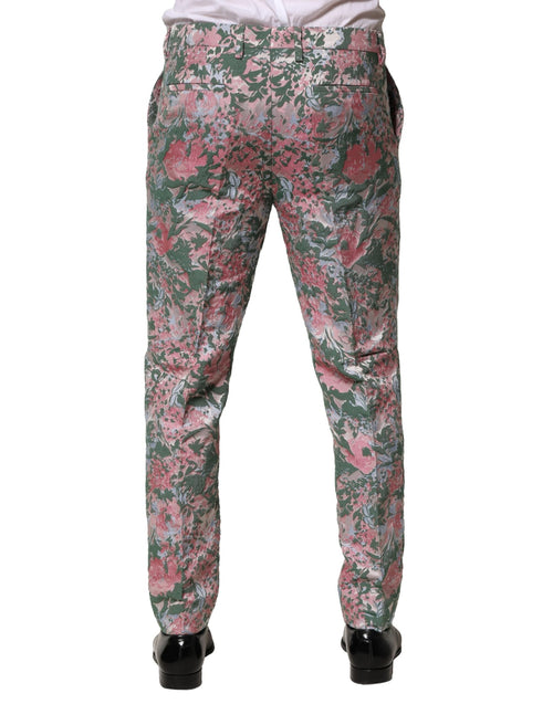 Dolce & Gabbana Multicolor Floral Jacquard Pants - ClickThatClicks 
