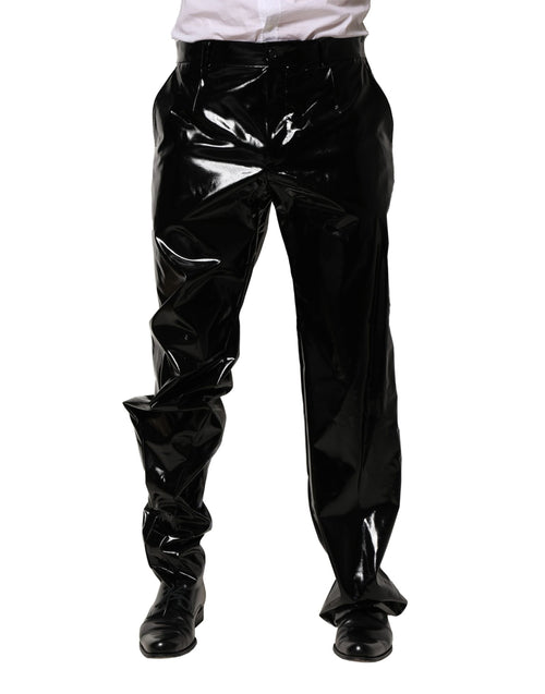 Dolce & Gabbana Black Nylon Straight Men Pants - ClickThatClicks 