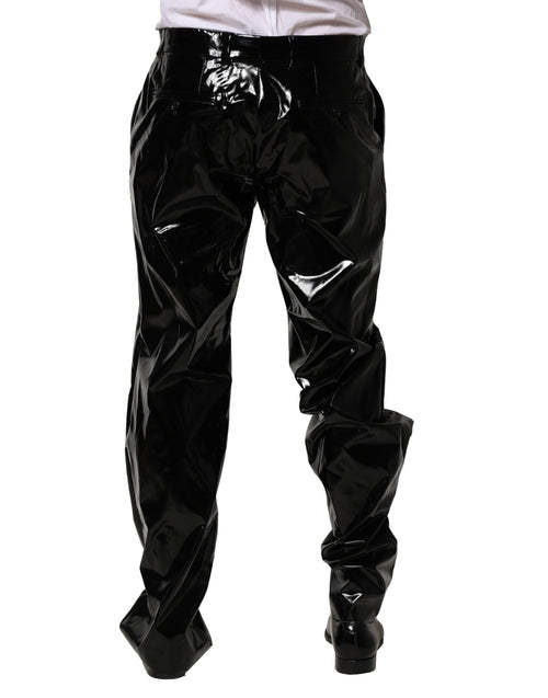 Dolce & Gabbana Black Nylon Straight Men Pants - ClickThatClicks 