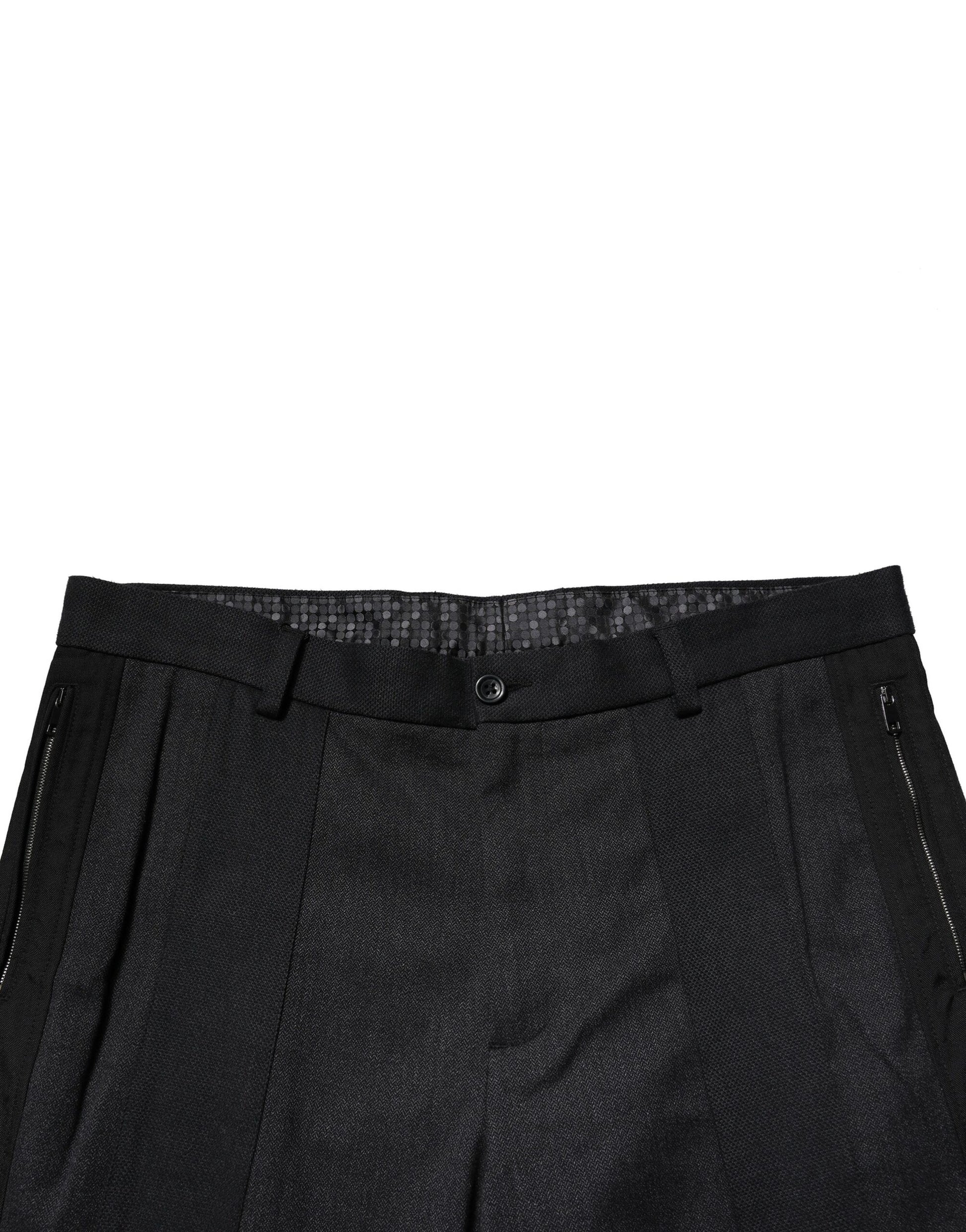 Dolce & Gabbana Black Cotton Dress Slim Formal Pants - ClickThatClicks 