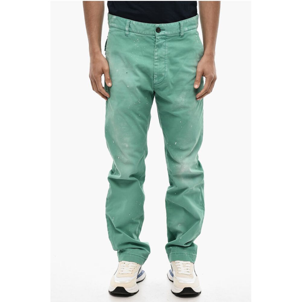 Dsquared² Vintage Effect Chino Pants with Patch Pockets