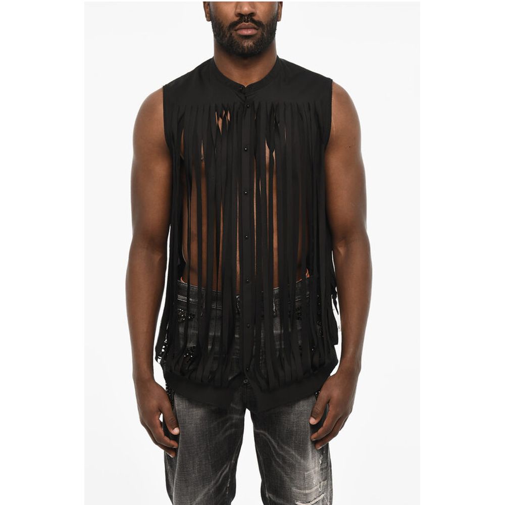 Dsquared² Vintage Effect Shirt with Snap Buttons