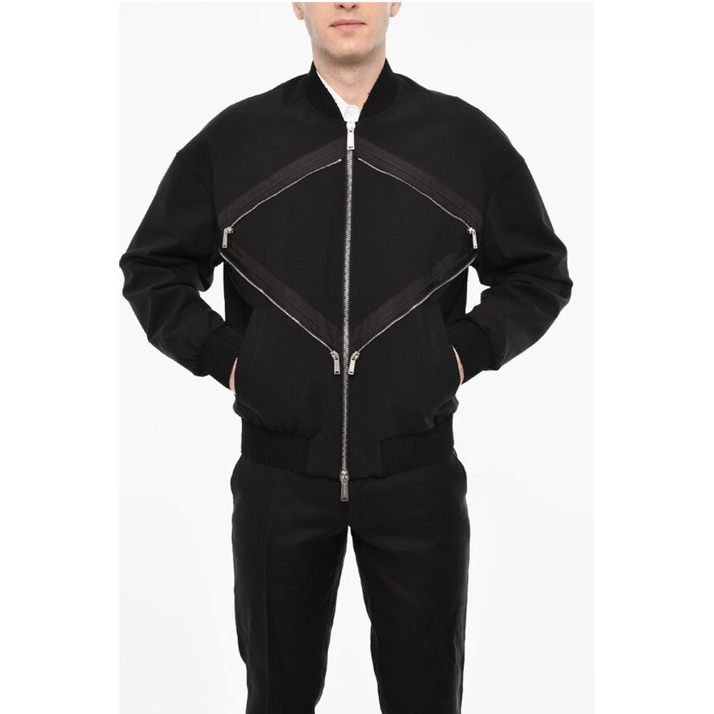 Dsquared² Linen Blend Bomber With Zip Detail