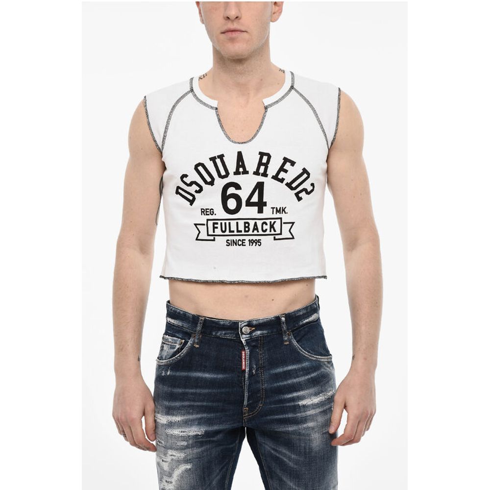 Dsquared² Two-Tone COOL FIT Cropped T-shirt