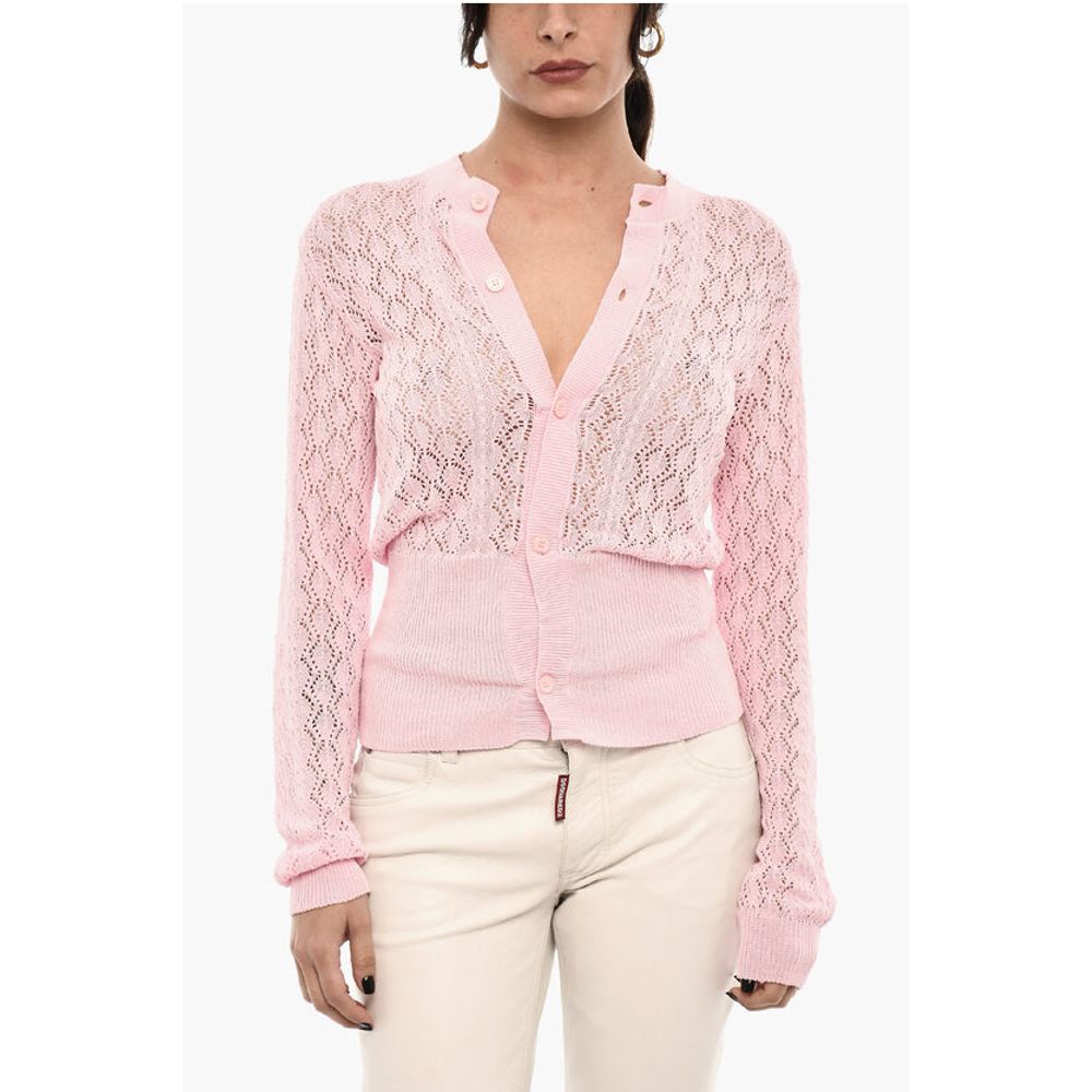 Dsquared² Perforated Cardigan with Logoed Buttons