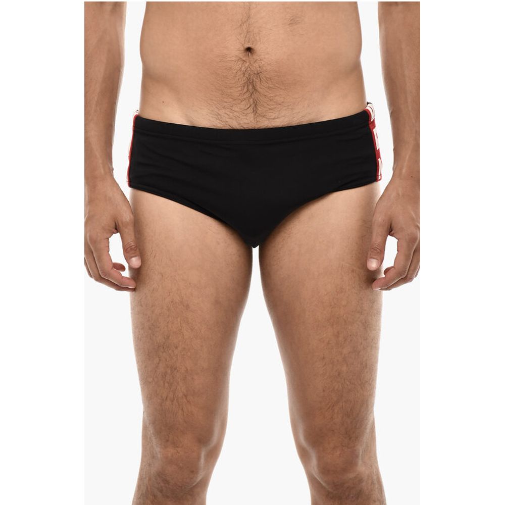 Dsquared² Slip Swimshorts With Logoed Contrasting Bands