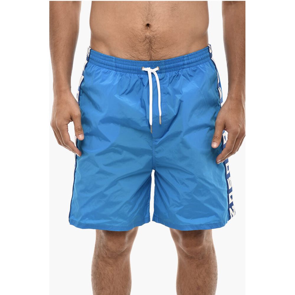 Dsquared² Boxer Swimsuit With Logoed Contrasting Bands