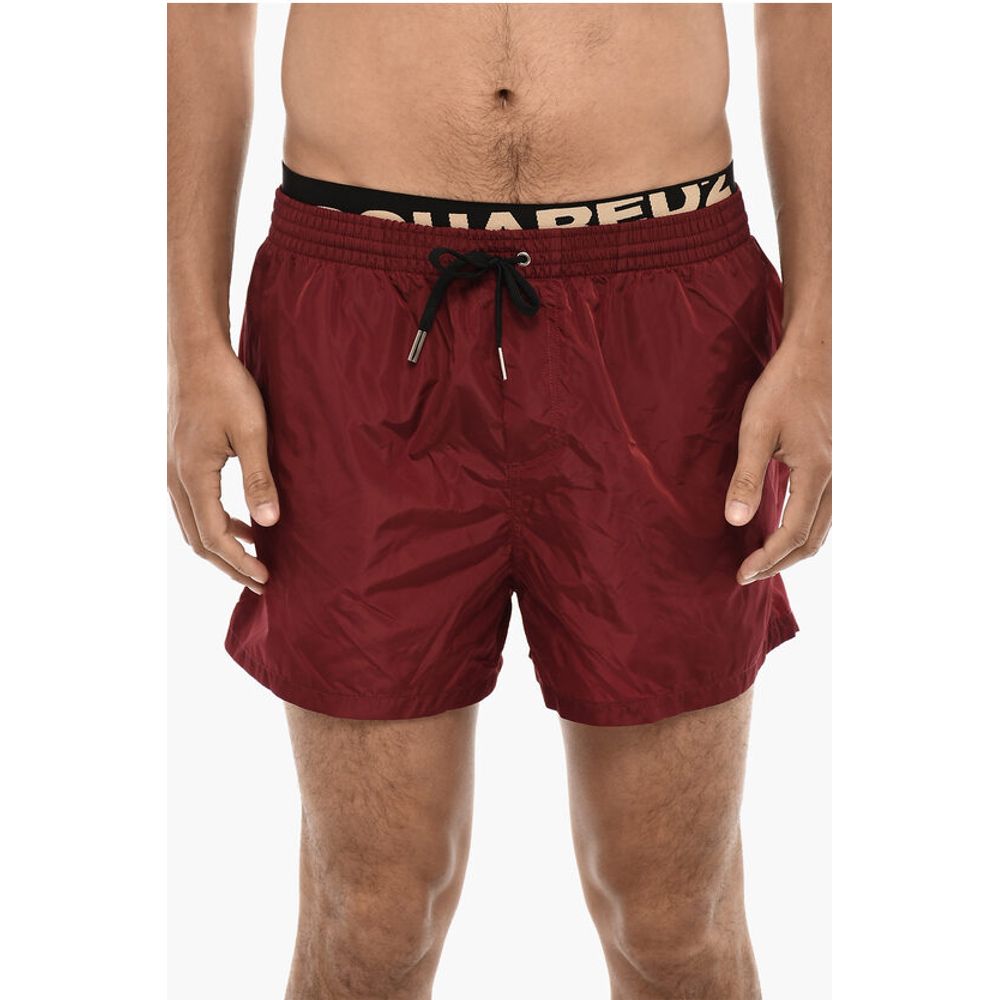 Dsquared² Swimshorts With Logoed Contrasting Band