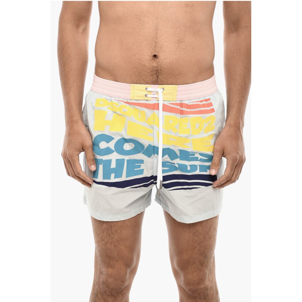 Dsquared² Contrasting Desing Swim Short with Print