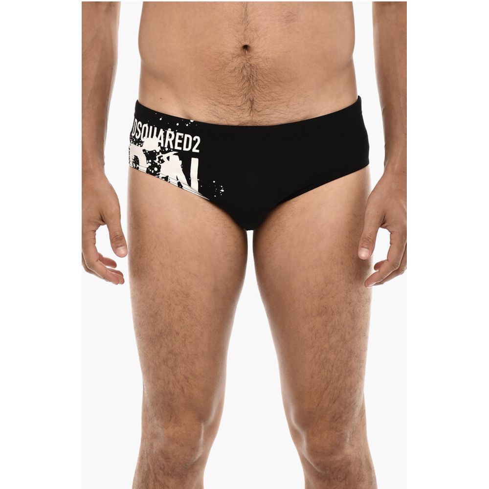 Dsquared² Logo Print Slip Swimsuit