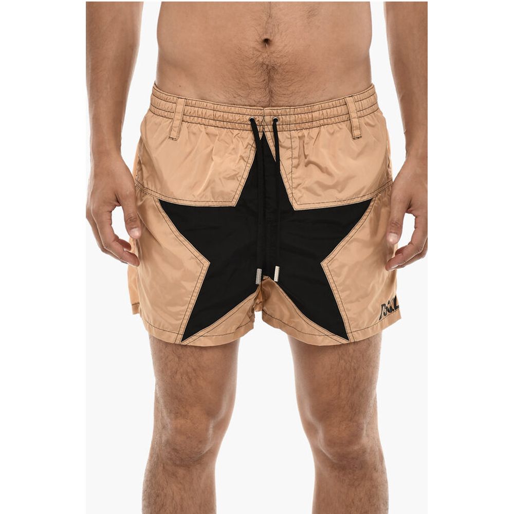 Dsquared² Nylon Swim Shorts with Maxi Frontal Star