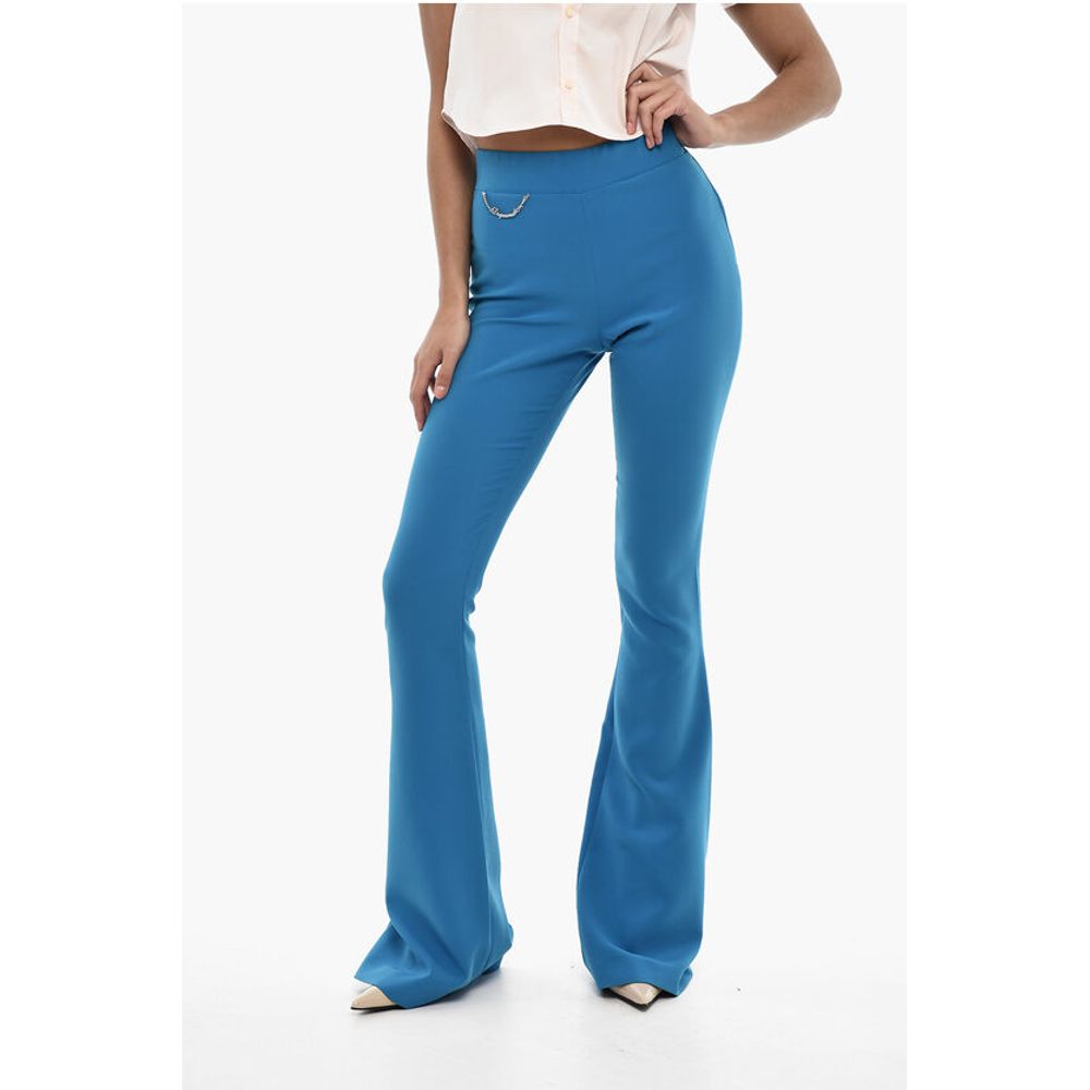 Dsquared² High Waist Boot Cut Pants with Chain