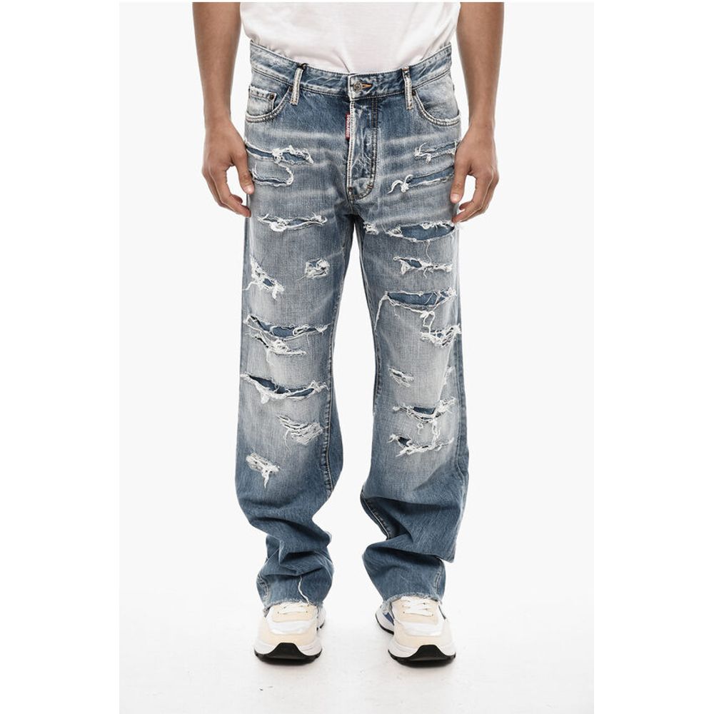 Dsquared² Baggy Fit Regular Waist Distressed Jeans