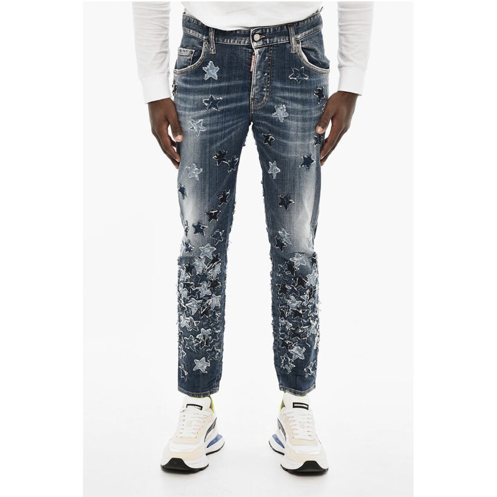 Dsquared² All-Over Patches Delave' SKATER Jeans