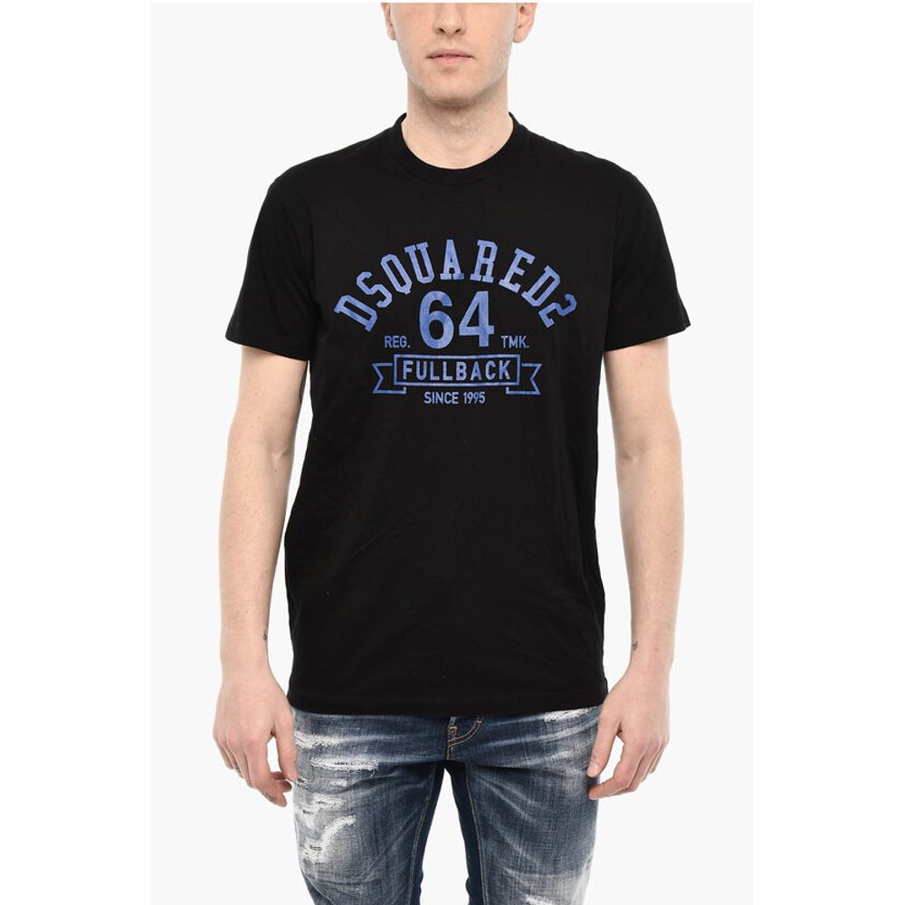 Dsquared² Cotton Crew-neck T-shirt with Contrasting Print