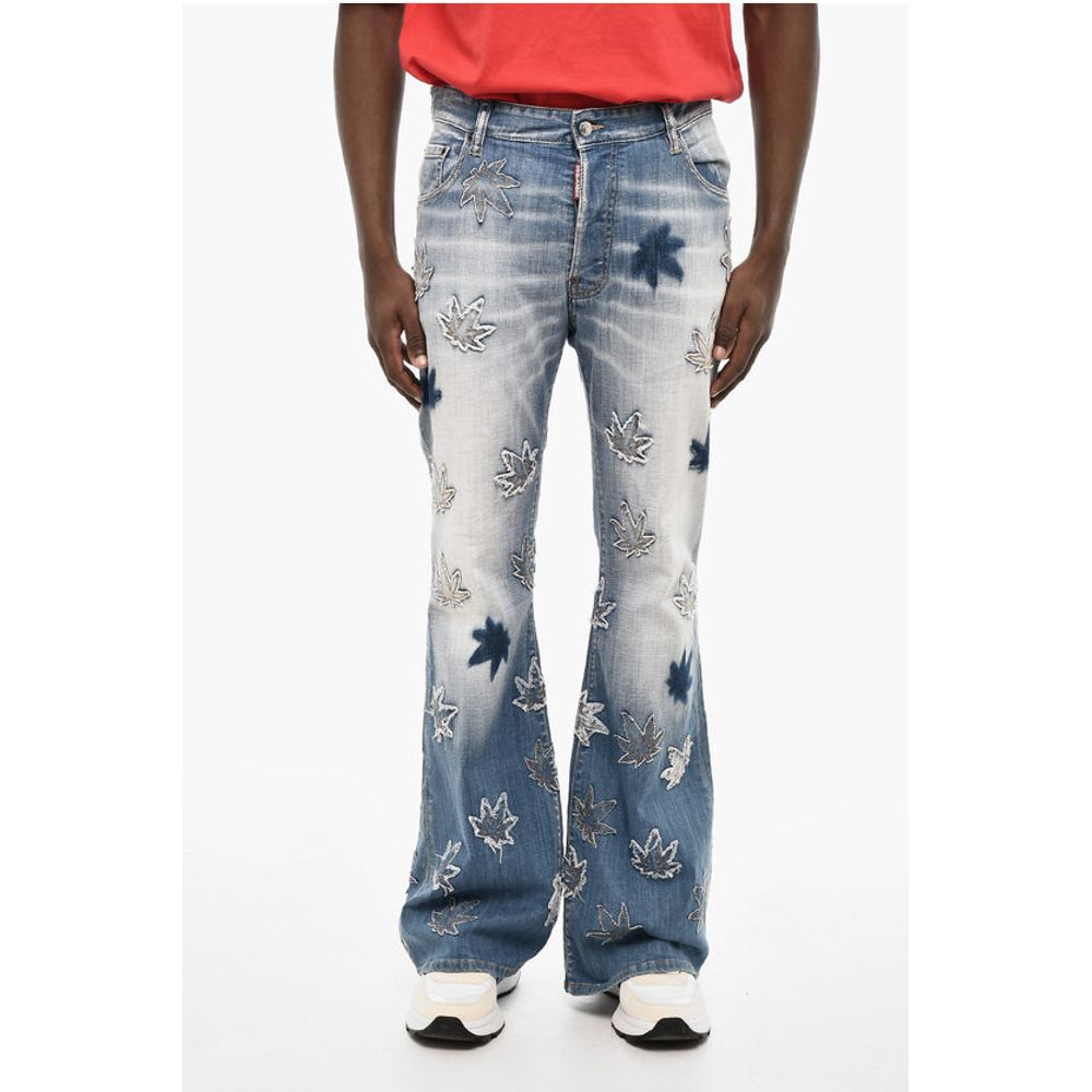 Dsquared² All-Over Patches Boot Cut Jeans