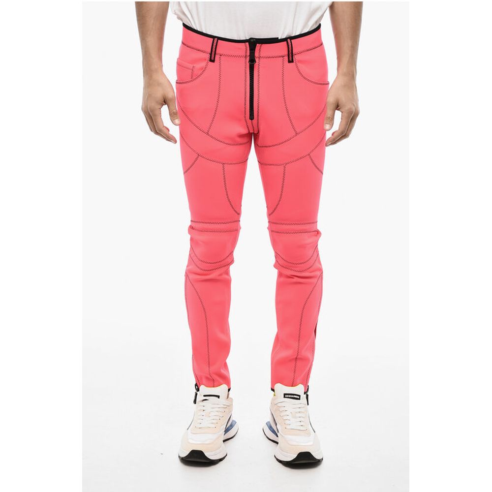 Dsquared² Visible Stitching Slim Fit Nylon Pants