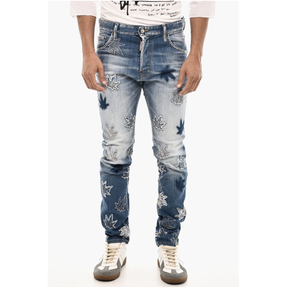 Dsquared² Slim Fit MARIJA Jeans With Patches Details 16 cm