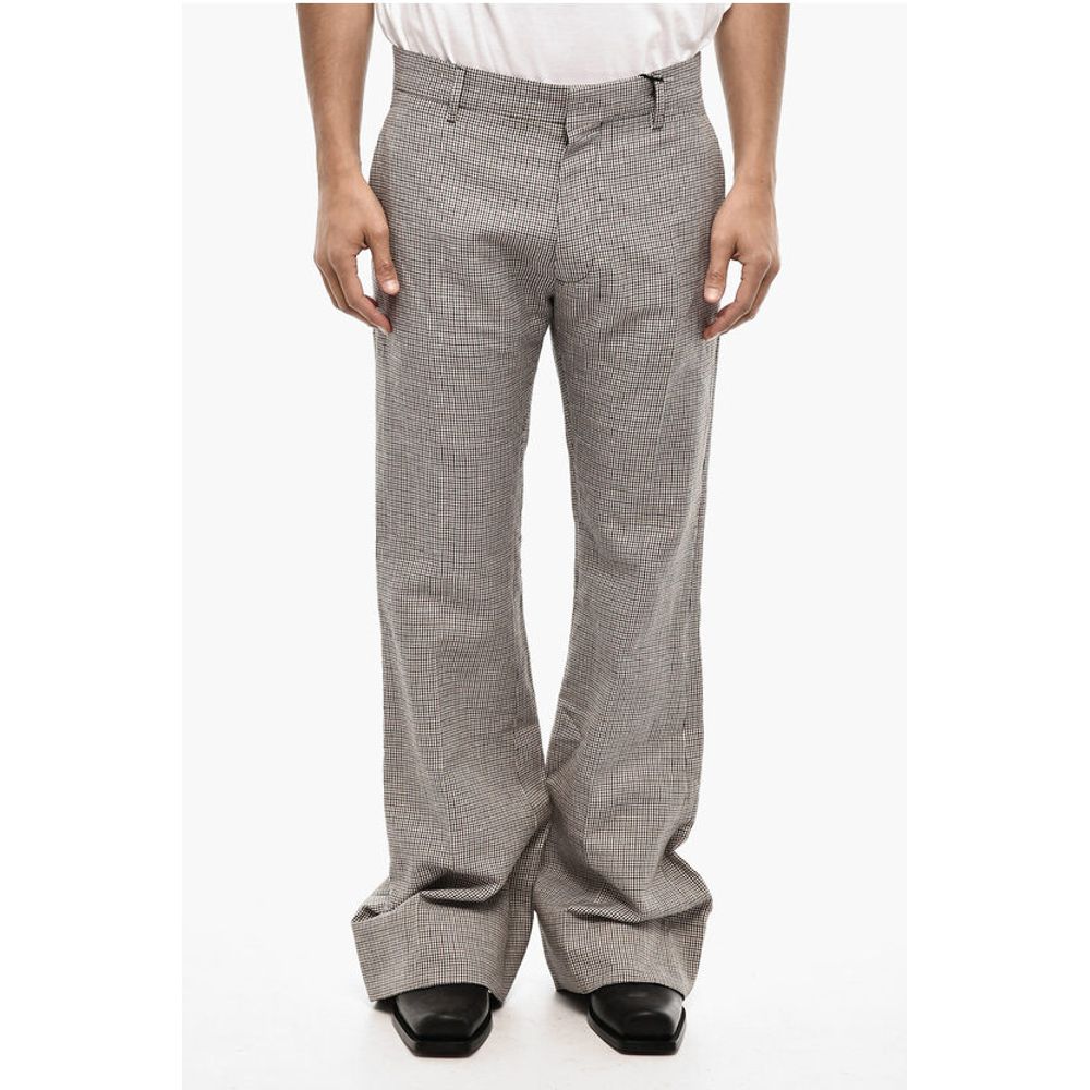 Dsquared² houndstooth Linen And Cotton Casual Pants