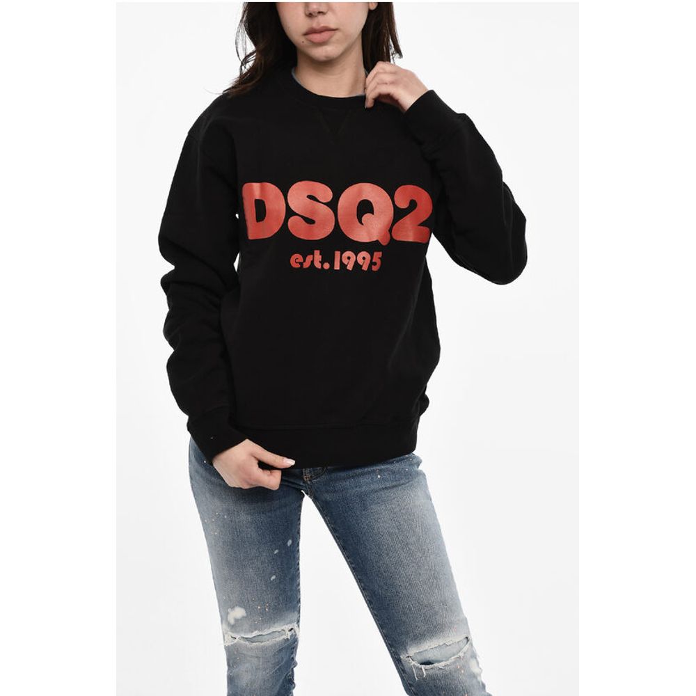 Dsquared² Cotton Crew-neck Sweatshirt with Frontal Print