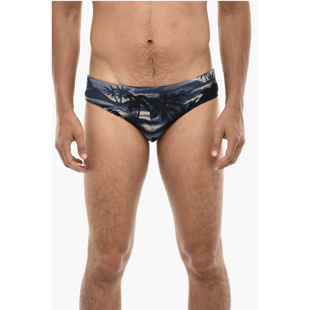 Dsquared² Beach Print Slip Swuimsuit