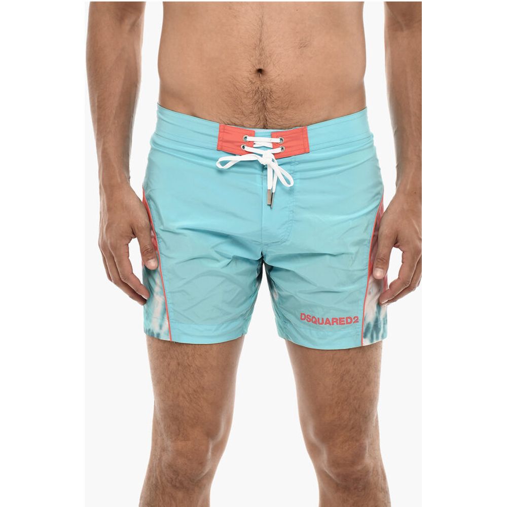 Dsquared² Tie Dye Print MIDI Boxer Swimsuit